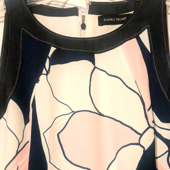 Ivanka Trump Ivory, Pink & Navy Dress - Picture 4 of 7